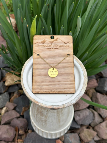 Engraved pendant necklaces